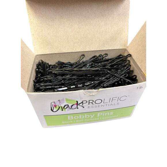 Prolific New Bobby Pins Black Count 300 Ball Pointed Crimped - Picture 6 of 6